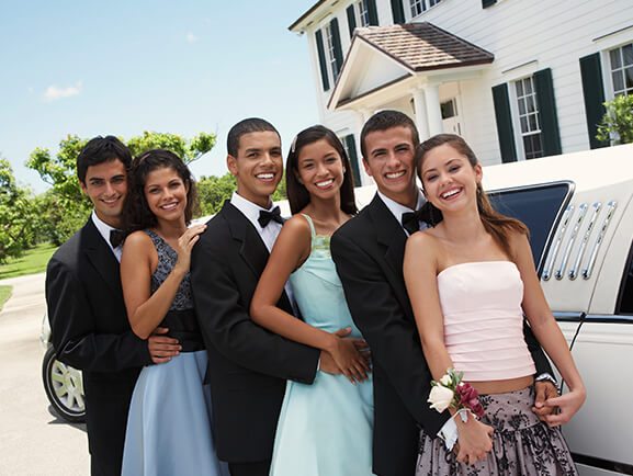 Young Women in Limo